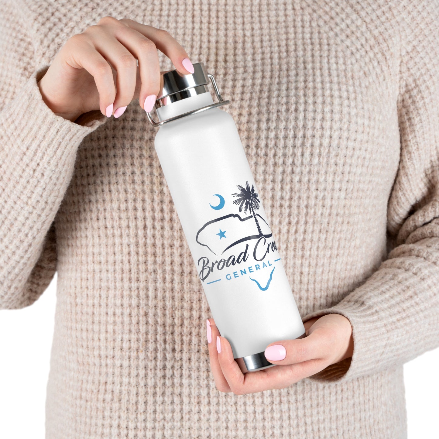 Broad Creek General Insulated Travel Bottle- White 22oz